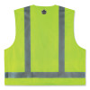 Glowear 8249Z-S Single Size Class 2 Economy Surveyors Zipper Vest, Polyester, X-Small, Lime