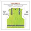 Glowear 8249Z-S Single Size Class 2 Economy Surveyors Zipper Vest, Polyester, Small, Lime