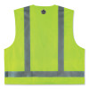 Glowear 8249Z-S Single Size Class 2 Economy Surveyors Zipper Vest, Polyester, Small, Lime