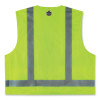 Glowear 8249Z-S Single Size Class 2 Economy Surveyors Zipper Vest, Polyester, Large, Lime