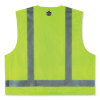 Glowear 8249Z-S Single Size Class 2 Economy Surveyors Zipper Vest, Polyester, 3X-Large, Lime
