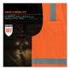 Glowear 8249Z-S Single Size Class 2 Economy Surveyors Zipper Vest, Polyester, Large, Orange