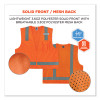Glowear 8249Z-S Single Size Class 2 Economy Surveyors Zipper Vest, Polyester, X-Large, Orange