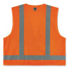 Glowear 8249Z-S Single Size Class 2 Economy Surveyors Zipper Vest, Polyester, X-Large, Orange