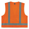 Glowear 8249Z-S Single Size Class 2 Economy Surveyors Zipper Vest, Polyester, 3X-Large, Orange