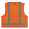 Glowear 8249Z-S Single Size Class 2 Economy Surveyors Zipper Vest, Polyester, 4X-Large, Orange