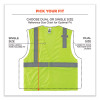 Glowear 8210Hl-S Single Size Class 2 Economy Mesh Vest, Polyester, X-Large, Lime