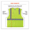 Glowear 8210Hl-S Single Size Class 2 Economy Mesh Vest, Polyester, 3X-Large, Lime