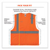 Glowear 8210Hl-S Single Size Class 2 Economy Mesh Vest, Polyester, Large, Orange