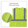Glowear 8215Ba-S Single Size Class 2 Economy Breakaway Mesh Vest, Polyester, Small, Lime