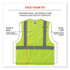 Glowear 8215Ba-S Single Size Class 2 Economy Breakaway Mesh Vest, Polyester, Large, Lime