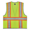Glowear 8246Z-S Single Size Class 2 Two-Tone Mesh Vest, Polyester, X-Large, Lime