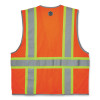 Glowear 8246Z-S Single Size Class 2 Two-Tone Mesh Vest, Polyester, Large, Orange