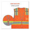 Glowear 8246Z-S Single Size Class 2 Two-Tone Mesh Vest, Polyester, 3X-Large, Orange