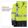 Glowear 8365Bk Class 3 Hi-Vis Rain Jacket Black Bottom, Small, Lime