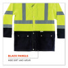 Glowear 8365Bk Class 3 Hi-Vis Rain Jacket Black Bottom, 5X-Large, Lime