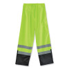 Glowear 8915Bk Class E Hi-Vis Rain Pants Black Bottom, Small, Lime