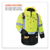 Glowear 8384 Class 3 Hi-Vis Quilted Thermal Parka, Large, Lime