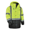 Glowear 8384 Class 3 Hi-Vis Quilted Thermal Parka, 2X-Large, Lime