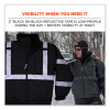 Glowear 8377Ev Non-Certified Hi-Vis Quilted Bomber Jacket, Black, Small