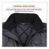 Glowear 8377Ev Non-Certified Hi-Vis Quilted Bomber Jacket, Black, Small