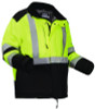 Glowear Class 3 Hi-Vis Winter Jacket With Amplifire Heat Reflective Lining, 2X-Large, Lime