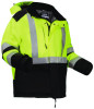 Glowear Class 3 Hi-Vis Winter Jacket With Amplifire Heat Reflective Lining, 5X-Large, Lime