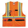 Glowear 8235Zx Class 2 Two-Tone X-Back Vest, Polyester, Large/X-Large, Orange