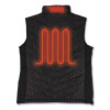 N-Ferno 6495 Rechargeable Heated Vest With Battery Power Bank, Fleece/Polyester, X-Large, Black