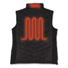 N-Ferno 6495 Rechargeable Heated Vest With Battery Power Bank, Fleece/Polyester, 4X-Large, Black