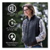 N-Ferno 6495 Rechargeable Heated Vest With Battery Power Bank, Fleece/Polyester, 4X-Large, Black