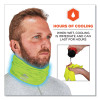 Chill-Its 6487 Cooling Performance Knit Multi-Band, Polyester/Spandex, One Size Fits Most, Hi-Vis Lime