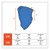 Chill-Its 6483 Cooling Neck Gaiter Bandana Pocket, Polyester/Spandex, Large/X-Large, Blue