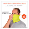 Chill-Its 6489 2-Layer Cooling Performance Knit Multi-Band, Polyester/Spandex, Large/X-Large, Hi-Vis Lime