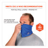 Chill-Its 6489 2-Layer Cooling Performance Knit Multi-Band, Polyester/Spandex, Small/Medium, Blue