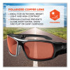 Skullerz Odin Safety Glasses, Black Full Frame, Polarized Copper Dual Lens