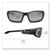 Skullerz Odin Safety Glasses, Black Full Frame, Mirrored Silver Dual Lens