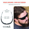 Skullerz Dellenger Safety Glasses With Adjustable Temples, Matte Black Half Frame, Smoke Single Lens