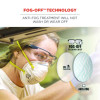 Skullerz Dellenger Anti-Fog Safety Glasses With Adjustable Temples, Matte Black Half Frame, Clear Single I/O Lens