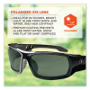 Skullerz Odin Safety Glasses, Black Full Frame, Polarized G15 Green Shade 3 Vlt Dual Lens