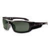 Skullerz Odin Safety Glasses, Black Full Frame, Polarized G15 Green Shade 3 Vlt Dual Lens