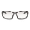 Skullerz Odin Safety Glasses, Fog-Off Technology, Matte Gray Full Frame, Clear Dual Lens