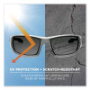 Skullerz Odin Safety Glasses, Matte Gray Nylon Impact Frame, Polarized Smoke Polycarbonate Lens