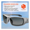 Skullerz Odin Safety Glasses, Matte Gray Full Frame, Polarized Smoke Dual Lens