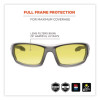 Skullerz Odin Safety Glasses, Matte Gray Full Frame, Yellow Dual Lens