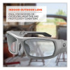 Skullerz Odin Safety Glasses, Matte Gray Full Frame, Clear Dual I/O Lens