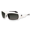 Skullerz Odin Safety Glasses, White Full Frame, Smoke Dual Lens