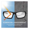 Skullerz Odin Safety Glasses, Matte Black Nylon Impact Frame, Anti-Fog Clear Polycarbonate Lens