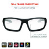 Skullerz Odin Anti-Scratch Enhanced Anti-Fog Safety Glasses, Matte Black Full Frame, Clear Dual Lens