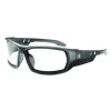 Skullerz Odin Anti-Scratch Enhanced Anti-Fog Safety Glasses, Matte Black Full Frame, Clear Dual Lens
